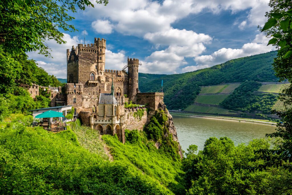 One of the German castles on the river Rhine