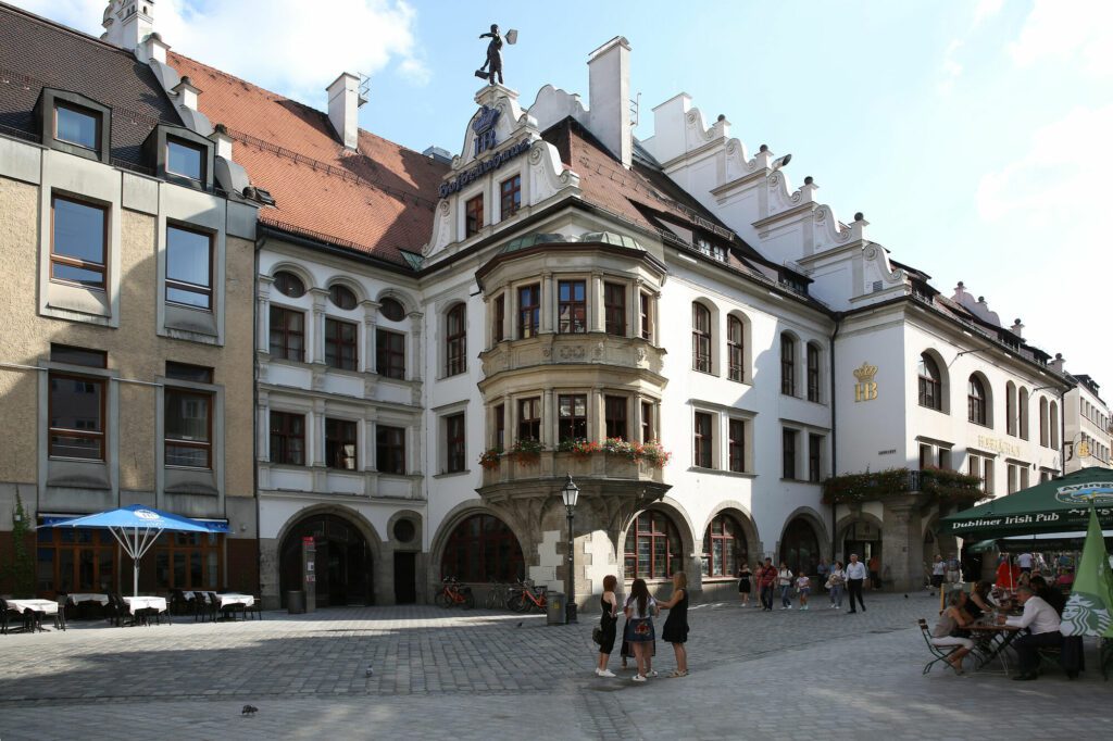 The Hofbräuhaus in Munich, Germany , from the outside