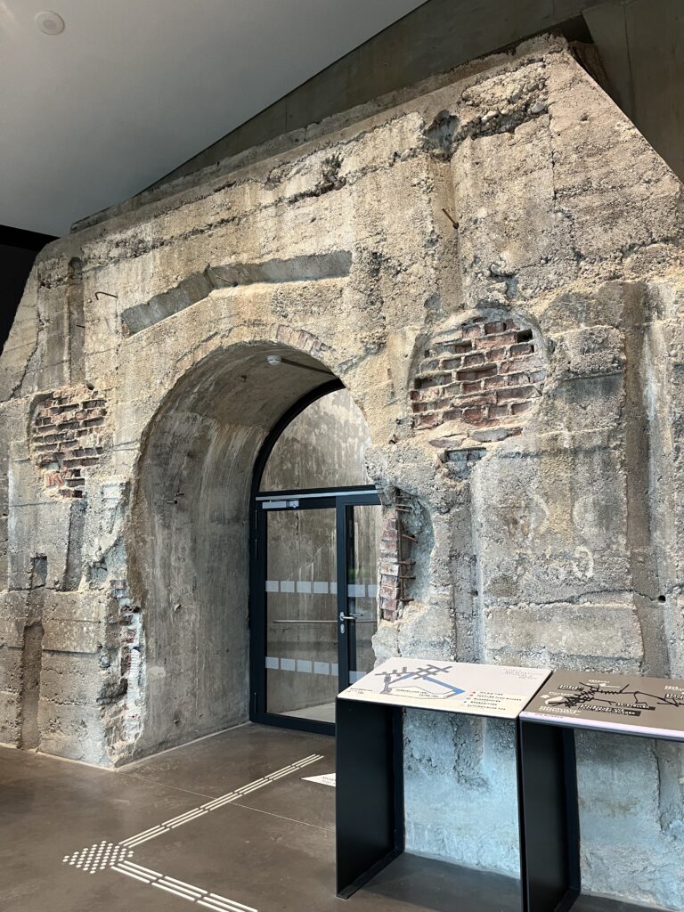 a door leading to the bunker system - part of the documentation center Obersalzberg